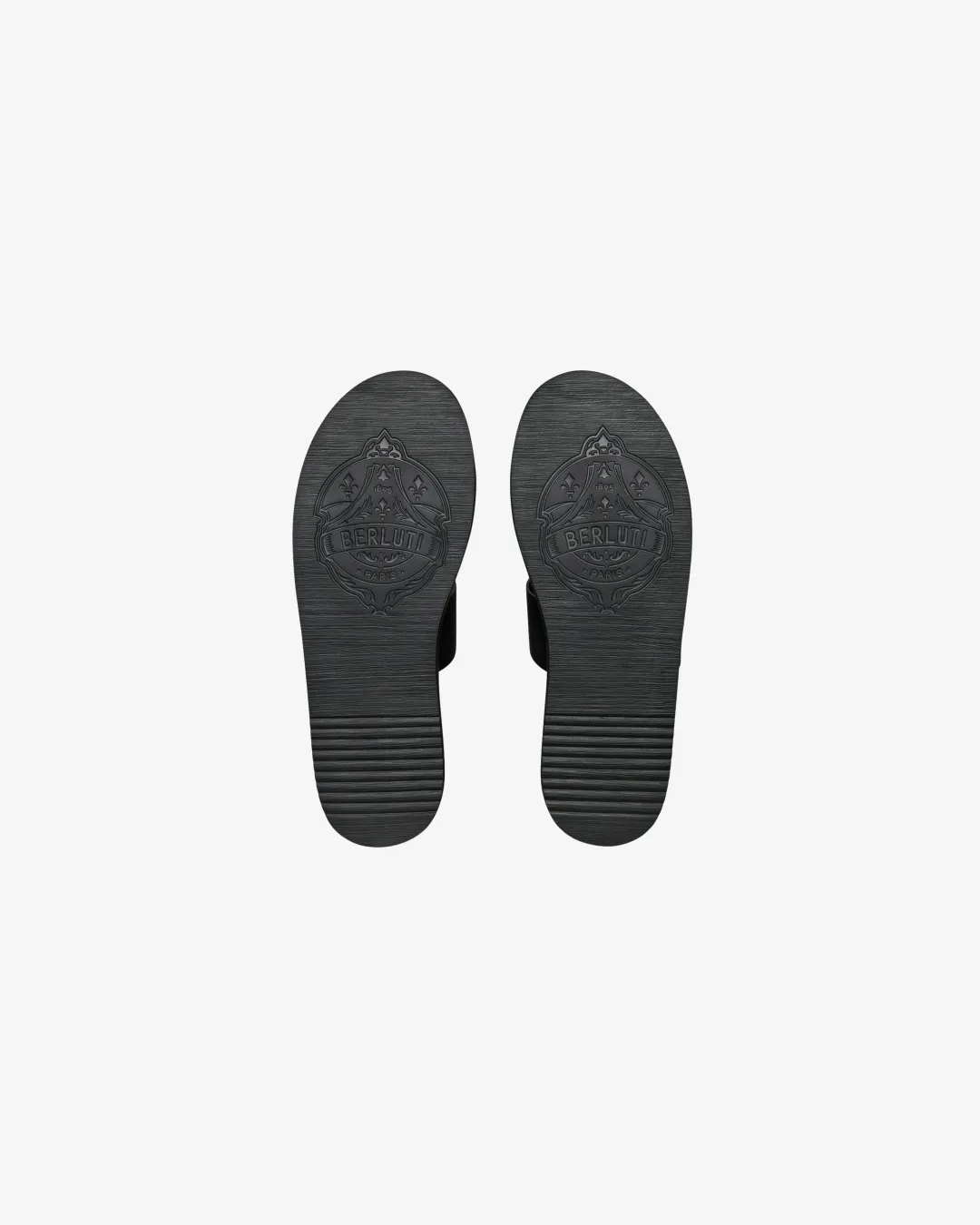 Berluti Debossed Venezia Leather Sandals - Brown.