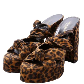 Bianca Leopard Platform Sandals Size 41 Cheetah