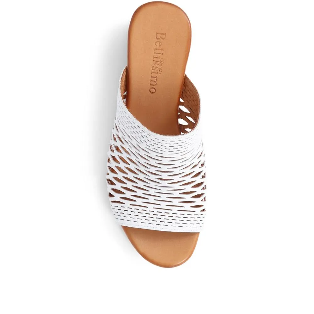Block-Heeled Leather Sandals  - BELMET39007 / 325 481