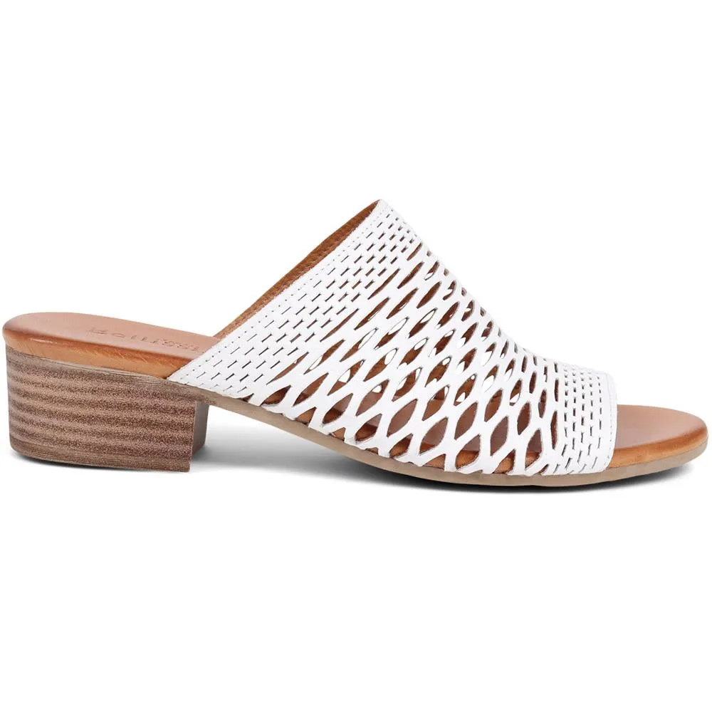 Block-Heeled Leather Sandals  - BELMET39007 / 325 481