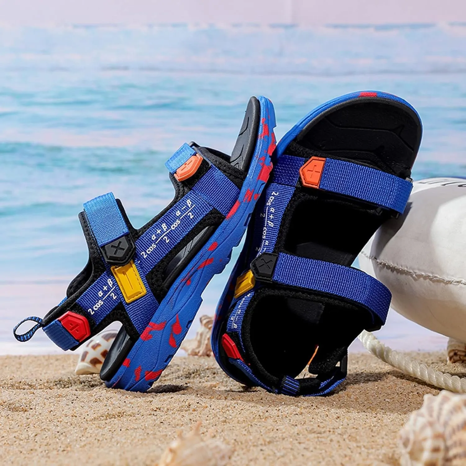 Children Shoes Beach Sandals Light Boy Sandals Big Children Soft Bottom Boy Beach Shoes Little Boy Shoes Size 2 (Blue, 2.5 Big Kids)