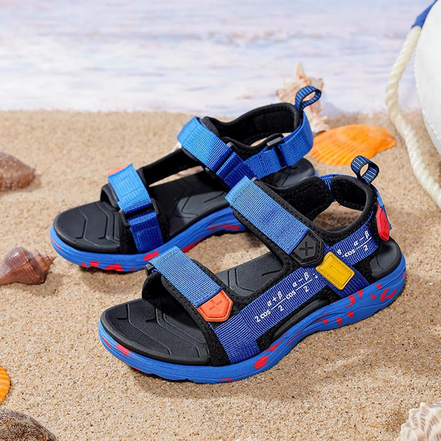 Children Shoes Beach Sandals Light Boy Sandals Big Children Soft Bottom Boy Beach Shoes Little Boy Shoes Size 2 (Blue, 2.5 Big Kids)