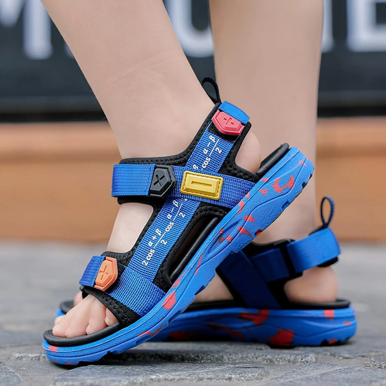 Children Shoes Beach Sandals Light Boy Sandals Big Children Soft Bottom Boy Beach Shoes Little Boy Shoes Size 2 (Blue, 2.5 Big Kids)