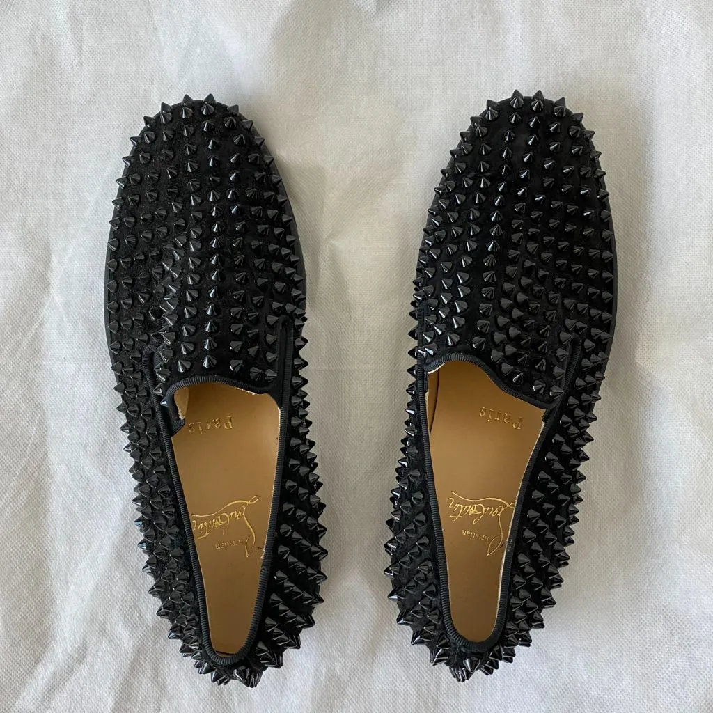 Christian Louboutin Dandelion Spikes Loafers, 40