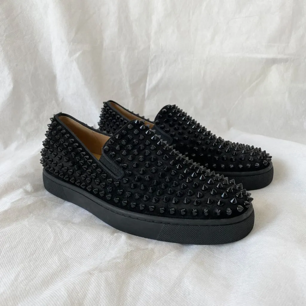 Christian Louboutin Dandelion Spikes Loafers, 40