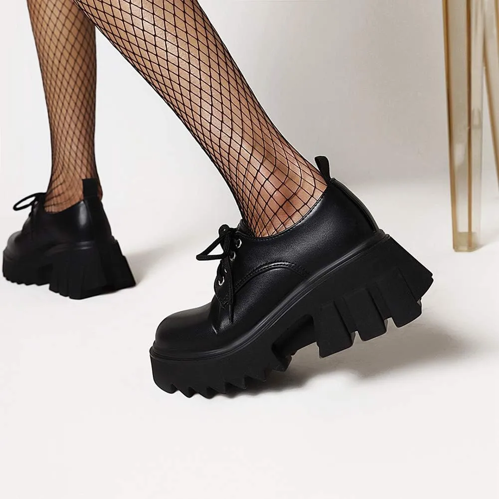 Ciuyurra Stylish Women Gothic Shoes Platform