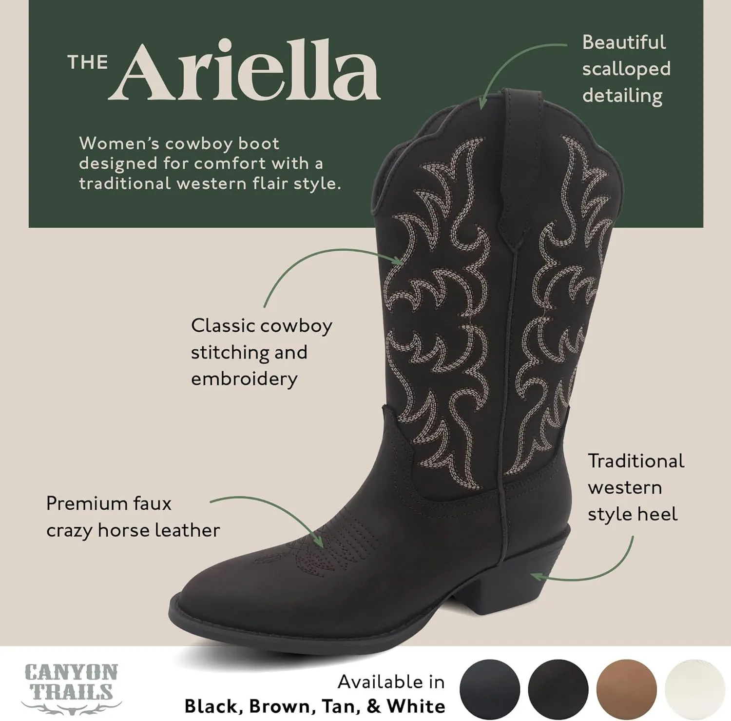 Cowboy Boots: Traditional Style, Comfortable Western Boots for Women & Girls