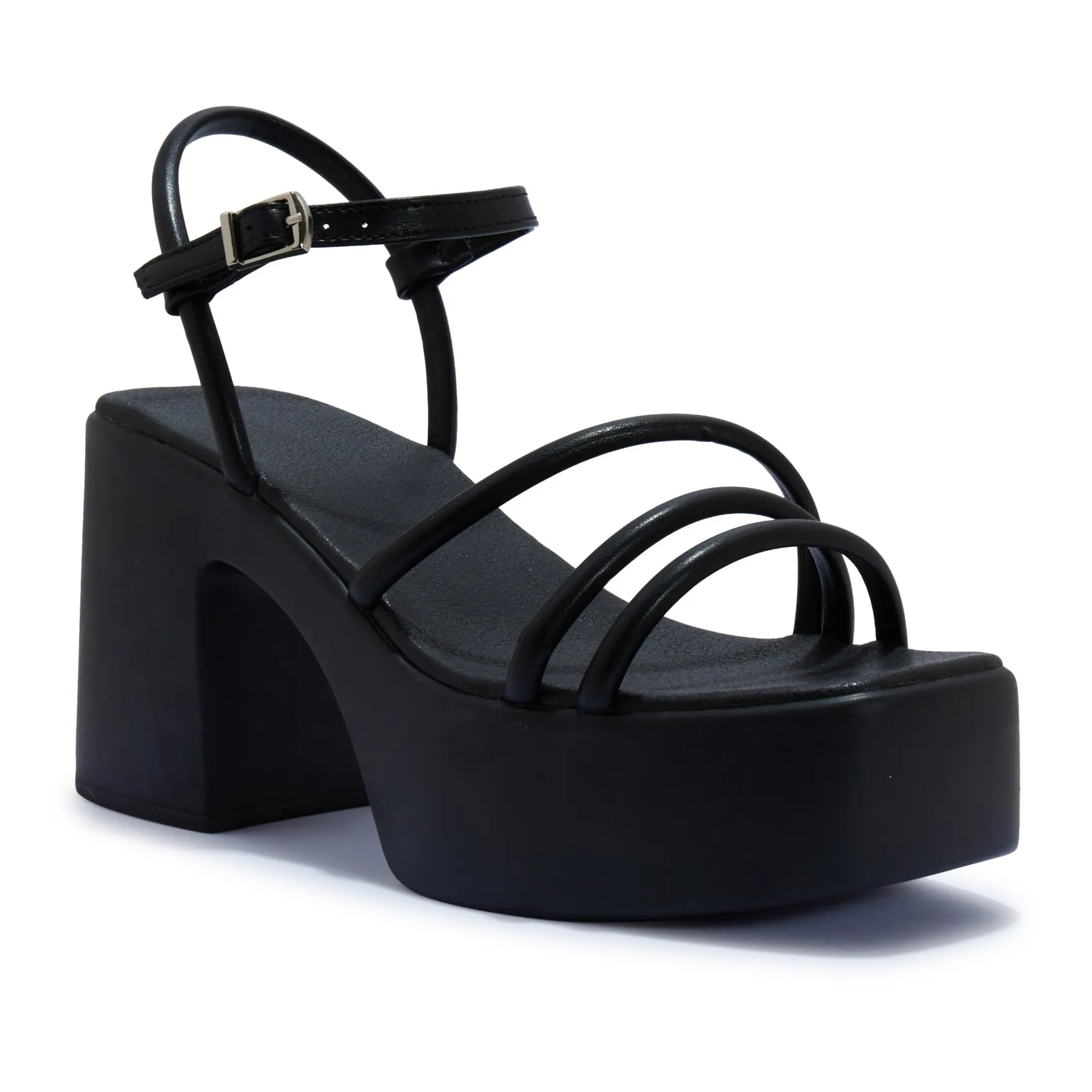 DAHLIA4 CHUNKY PLATFORM STRAPPY BARELY THERE SANDAL