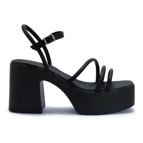 DAHLIA4 CHUNKY PLATFORM STRAPPY BARELY THERE SANDAL