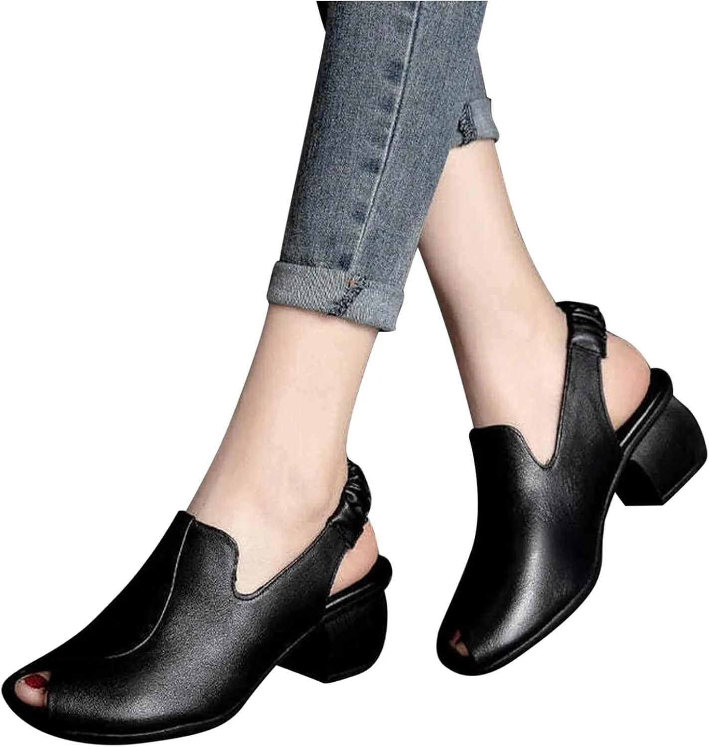 Dressy Sandals for Women Vintage Western Fashion Sandal Ankle Strap Casual Trendy Elastic Shoes for Dressy