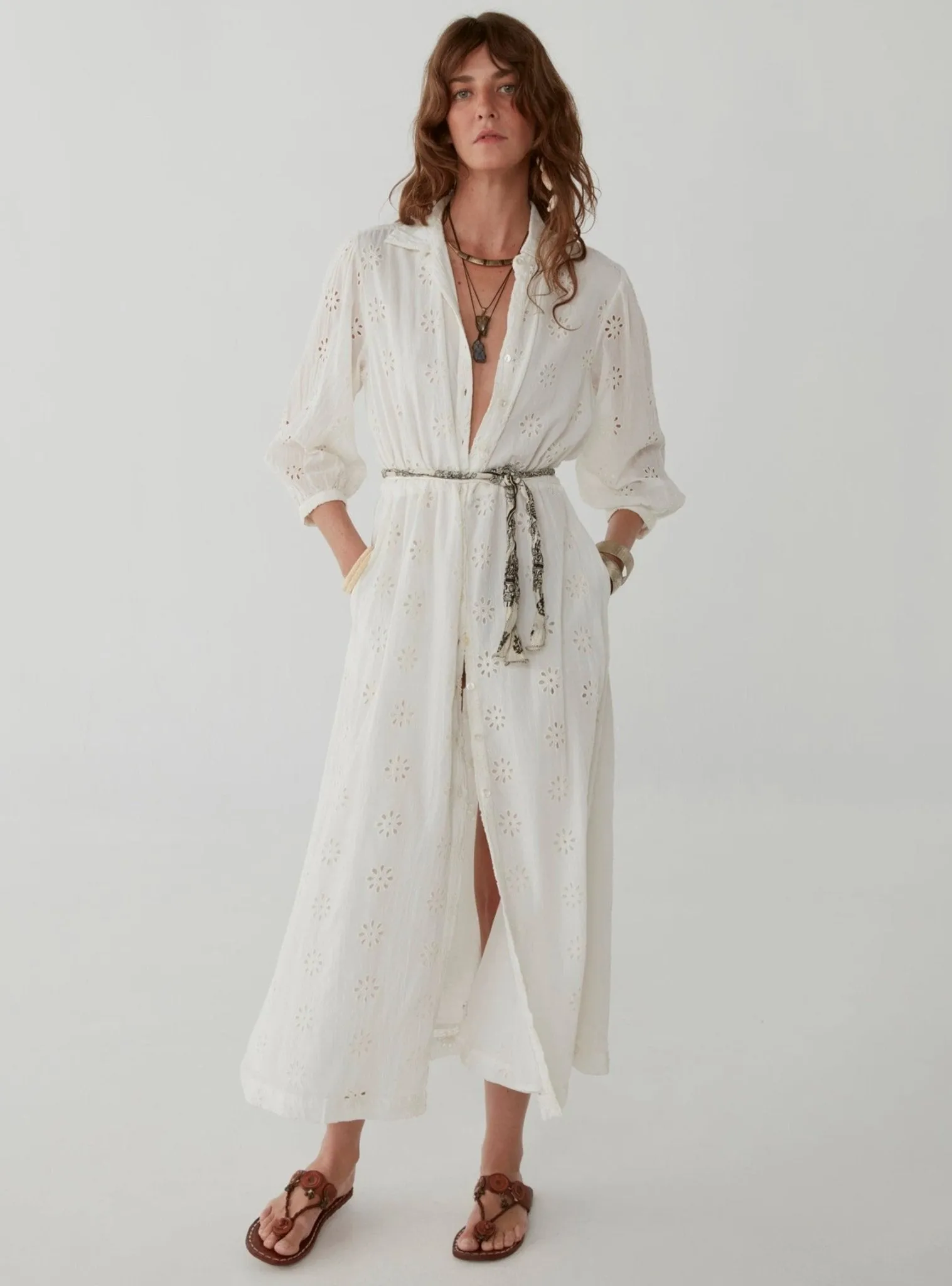Elsa Dress - Schiffly Ivory