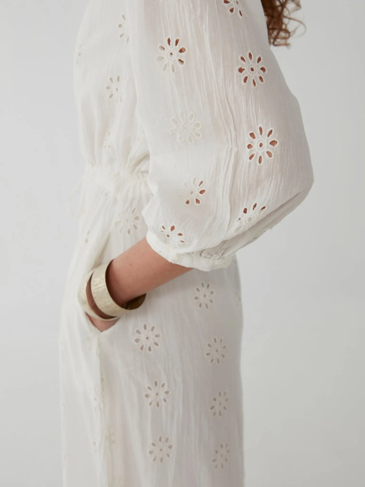 Elsa Dress - Schiffly Ivory