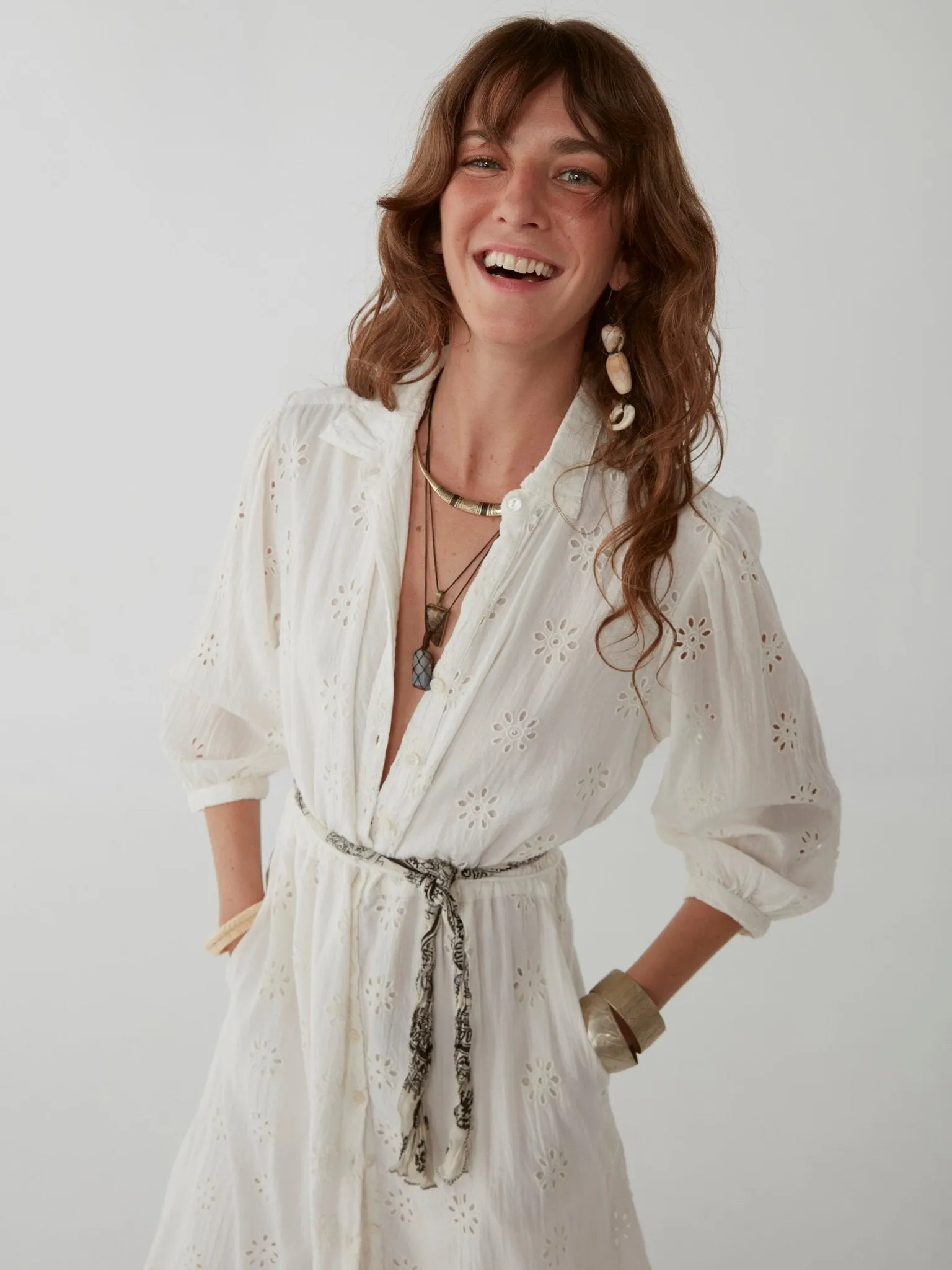 Elsa Dress - Schiffly Ivory
