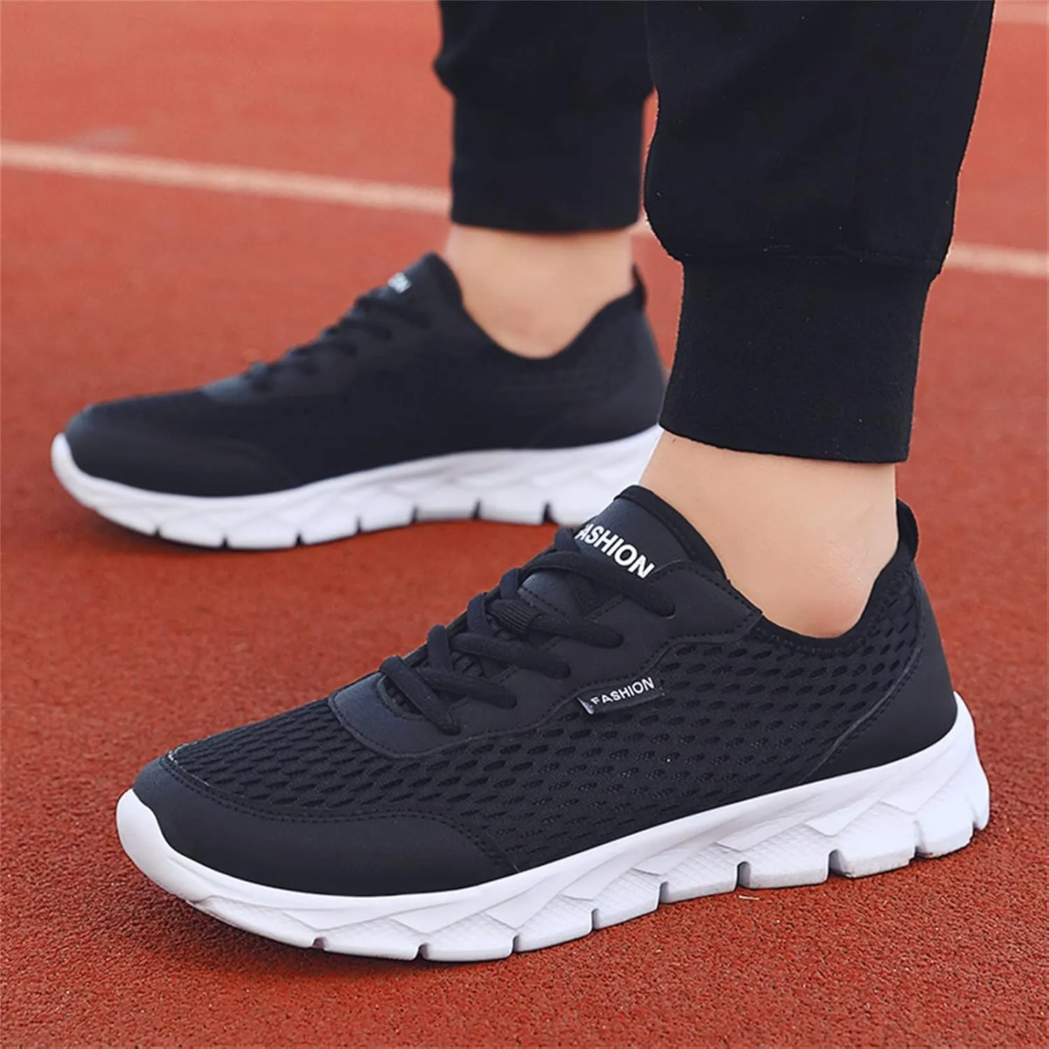 Fashion Summer Men Mesh Breathable Comfortable Lightweight Flat Soft Lace Up Casual Tops Mens Sneaker