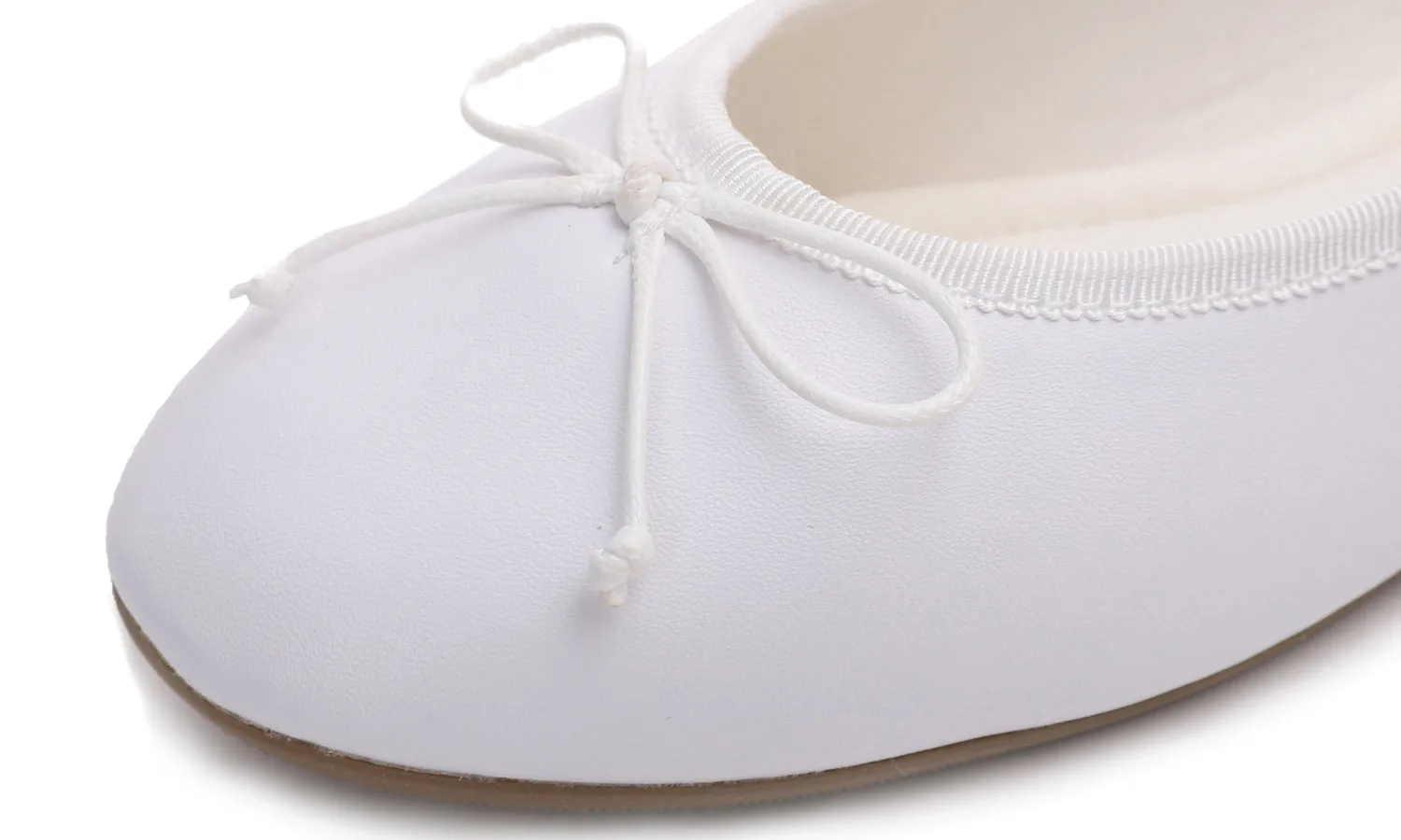 Feversole Women's Bow Tie Fashion Dress Slip On Shoes Round Toe Ballet Flat Vegan Napa