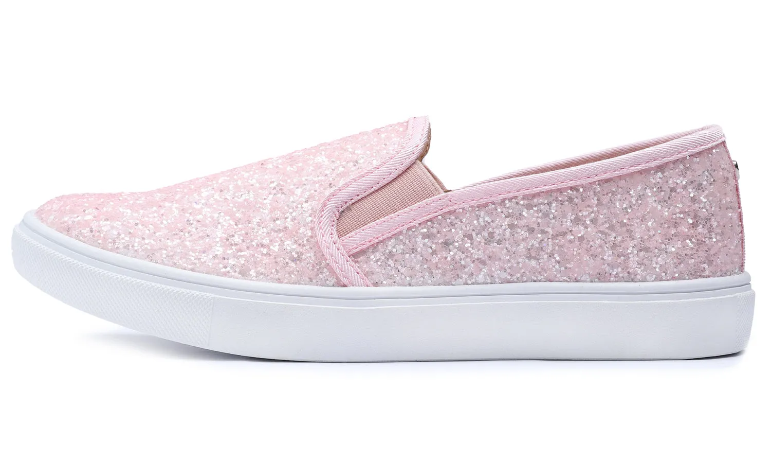 Feversole Women's Fashion Slip-On Sneaker Casual Flat Loafers Shiny Glitter