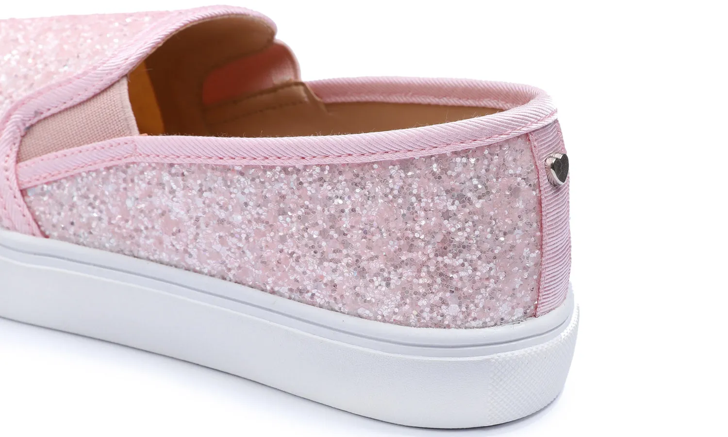 Feversole Women's Fashion Slip-On Sneaker Casual Flat Loafers Shiny Glitter