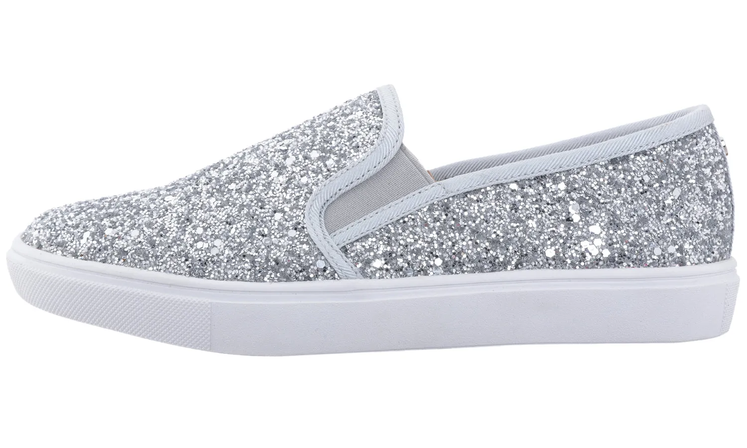 Feversole Women's Fashion Slip-On Sneaker Casual Flat Loafers Shiny Glitter