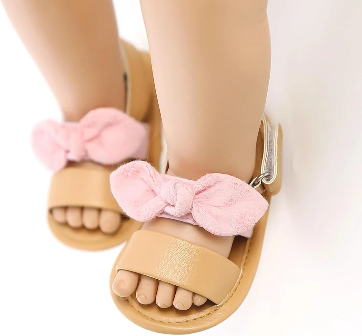 Infant Baby Shoes Boys And Girls Sandals Flat Soles Light Breathable Comfortable Hook Loop Bow With Kids Swim Shoes