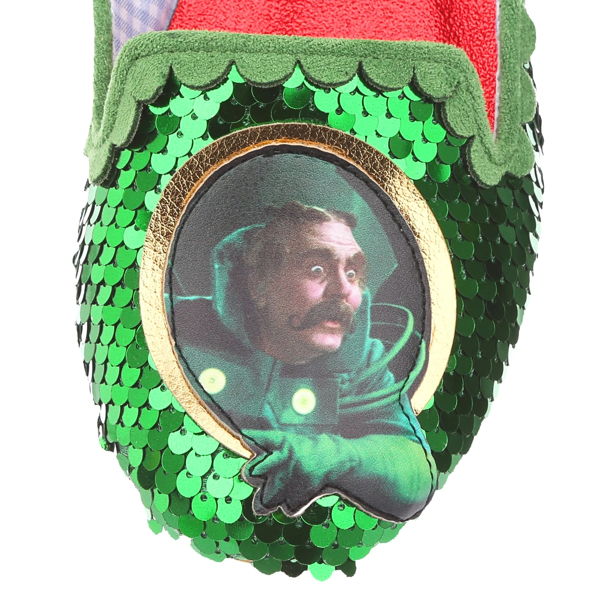 Irregular Choice Womens Please Knock Flats - Green