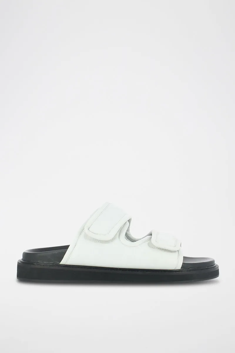 Jonak - Mules Warning Cuir  - Blanc