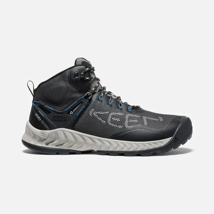 Keen Men's Nxis Evo Mid Waterproof Boots- Black/ Bright Cobalt