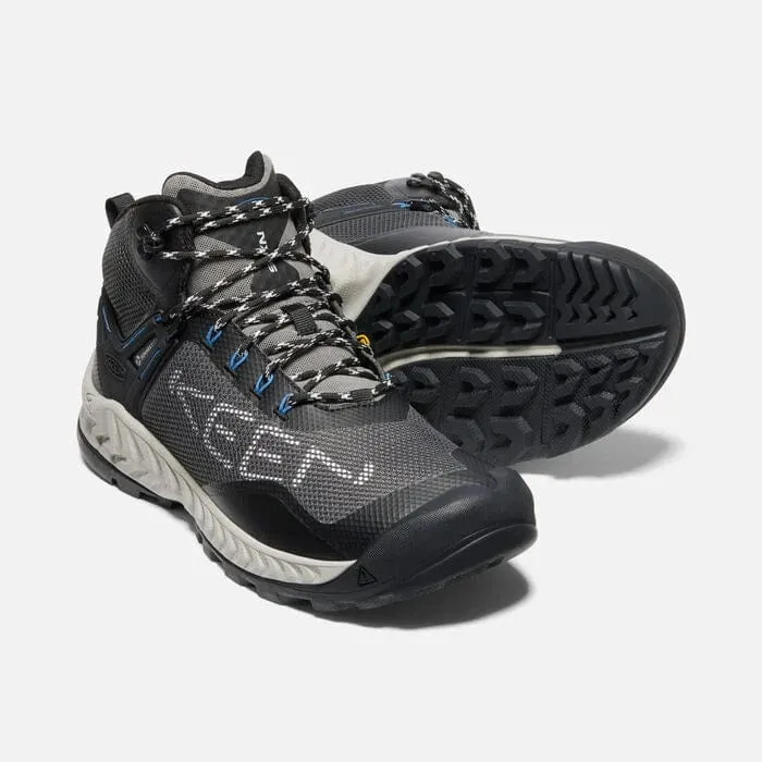 Keen Men's Nxis Evo Mid Waterproof Boots- Black/ Bright Cobalt