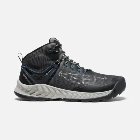 Keen Men's Nxis Evo Mid Waterproof Boots- Black/ Bright Cobalt