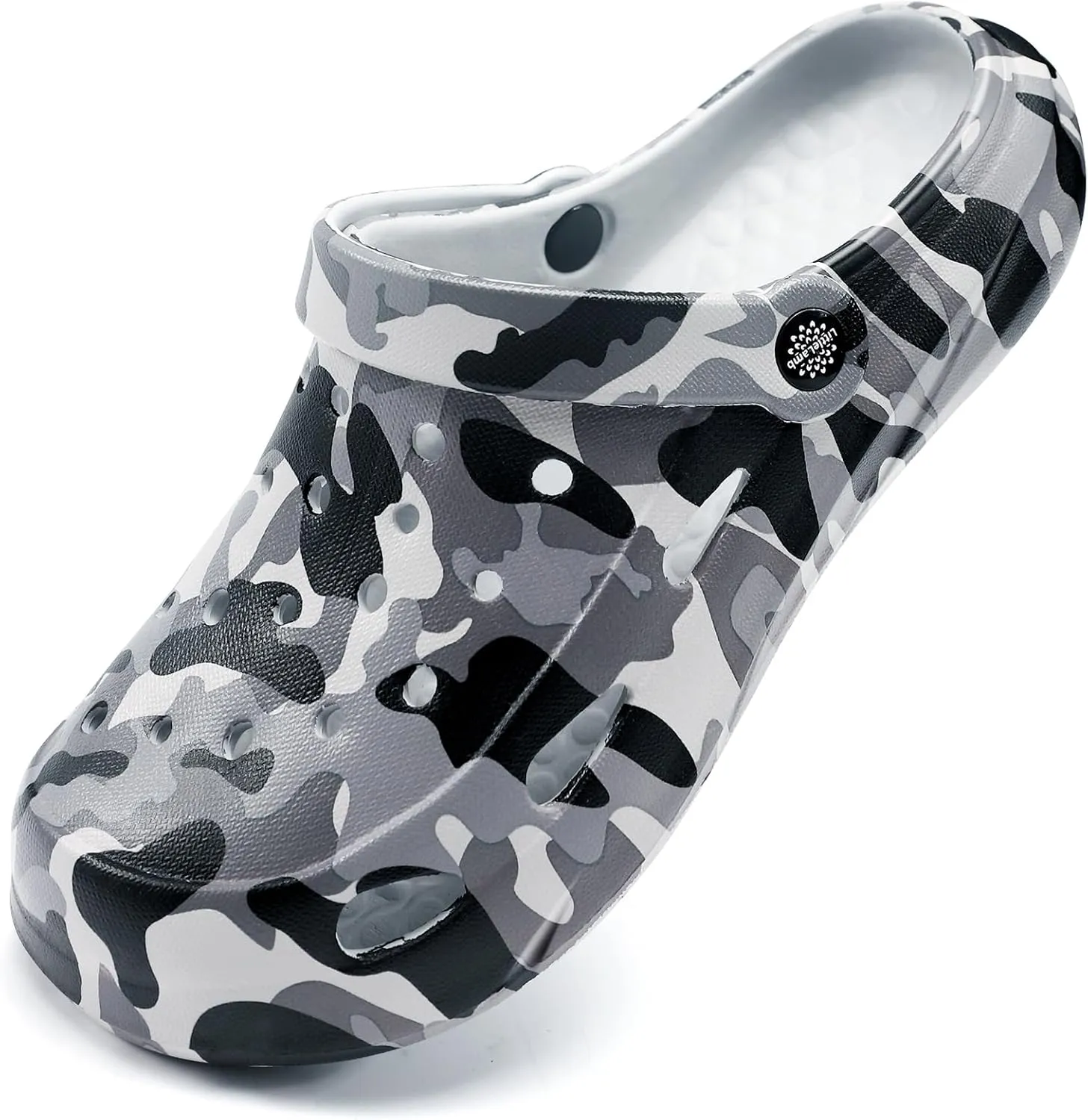 Kids Classic Camo Beach Clogs | Lightweight Water Sandals for Boys - Quick-Dry Non-Slip Light and Durable Little Kid/Big Kid