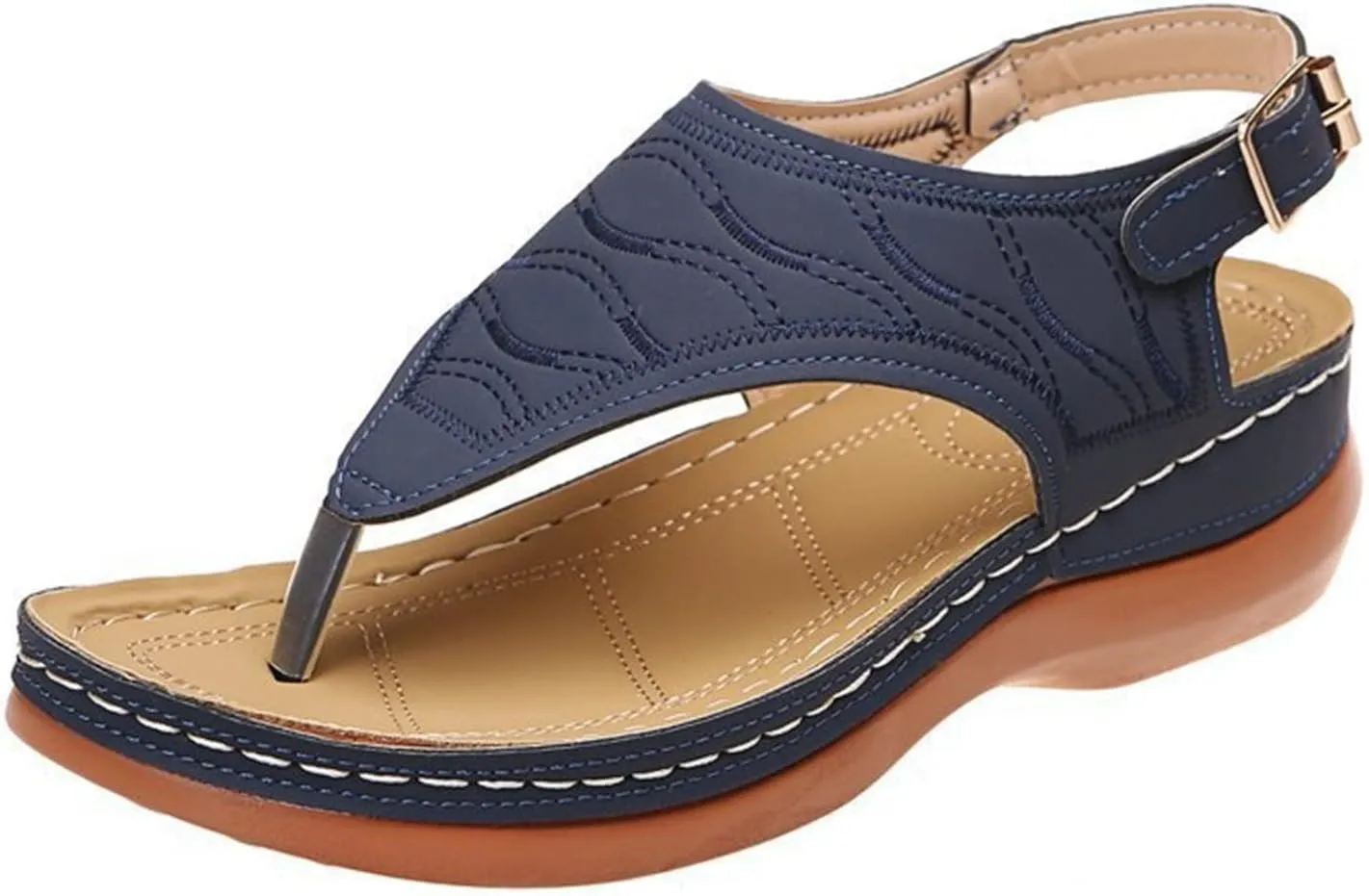 Ladmiple Summer Sandals For Women 2023 Trendy Dressy Orthotic Flip Flops Slip On Orthopedic Slippers with Arch Support