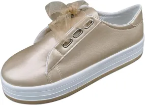 Ladmiple Womens Shoes Dressy Casual Loafers Low Top Leather Sneaker Lace-up Classic Fashion Slip On Comfort Walking Shoes
