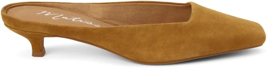 Matisse Womens Classy Square Toe Kitten Mules Dress Casual Low Heel 1-2" - Brown