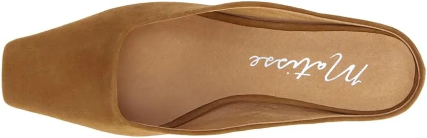 Matisse Womens Classy Square Toe Kitten Mules Dress Casual Low Heel 1-2" - Brown