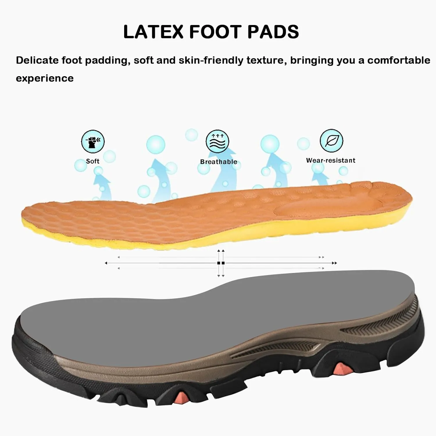 Mens Loafers Leather Slip on Waterproof Driving Casual Dress Shoes, Men's Soft Lightweight Comfortable Business Shoes for Walking and Hiking