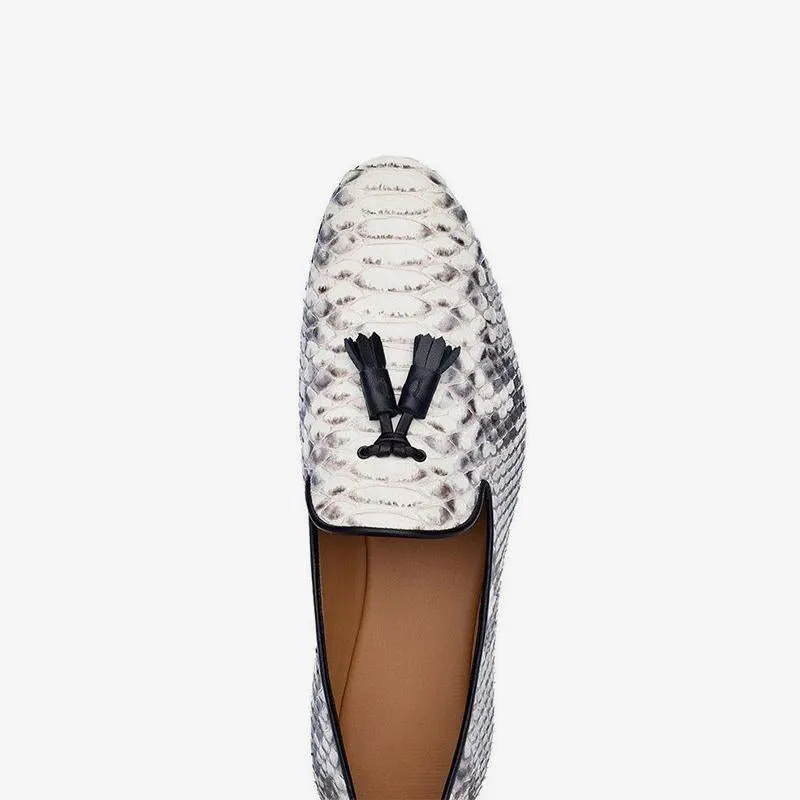 Men's Snakeskin Tassel Loafers