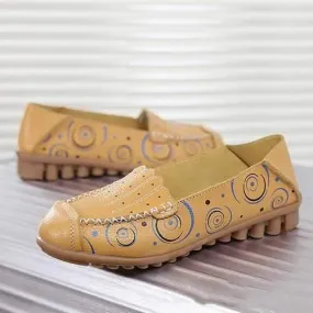 Pattern Hollow Out  Soft Loafers