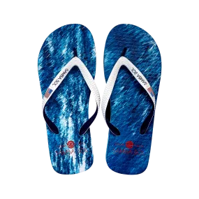 Samba Sol Men's Countries Collection Flip Flops - USA Water