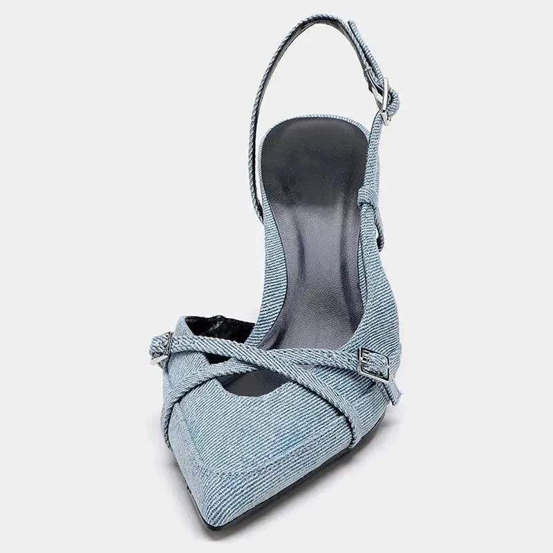 Sandals Women Sandals Summer Heels Pointed Toe