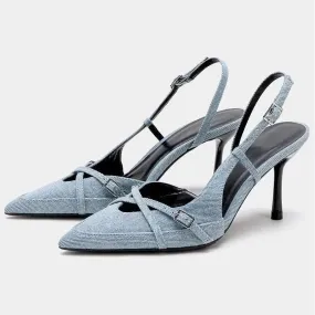 Sandals Women Sandals Summer Heels Pointed Toe