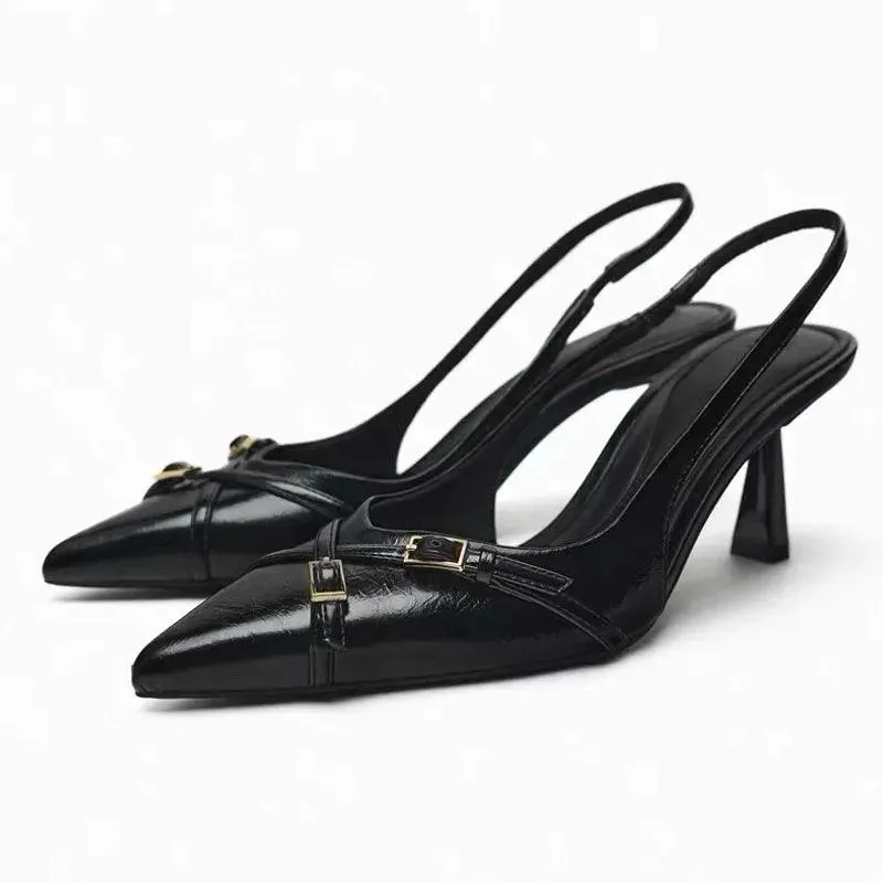 Sandals Women Sandals Summer Heels Pointed Toe