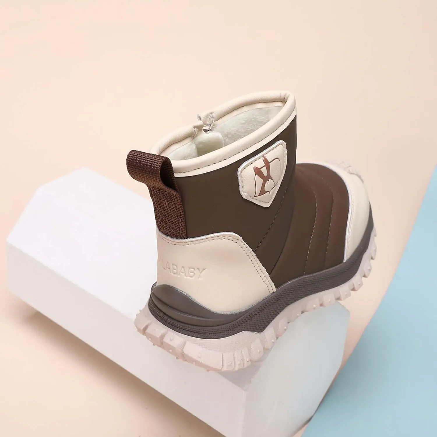 Snow Boots for Kids Comfortable Non Slip Plush Lining Big Boys Winter Boots Infant Walking Ankle Booties
