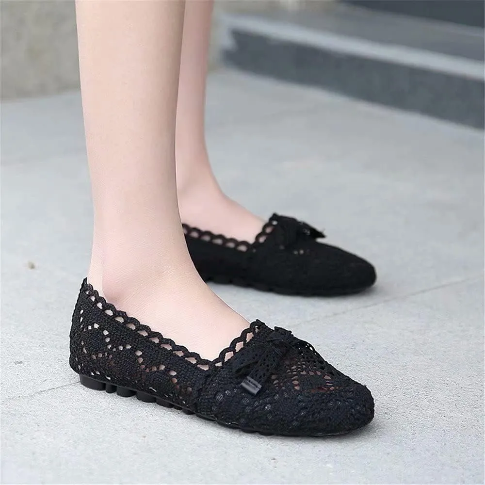 Stunner Women's Cut Out Breathable Lace Ballet Flats