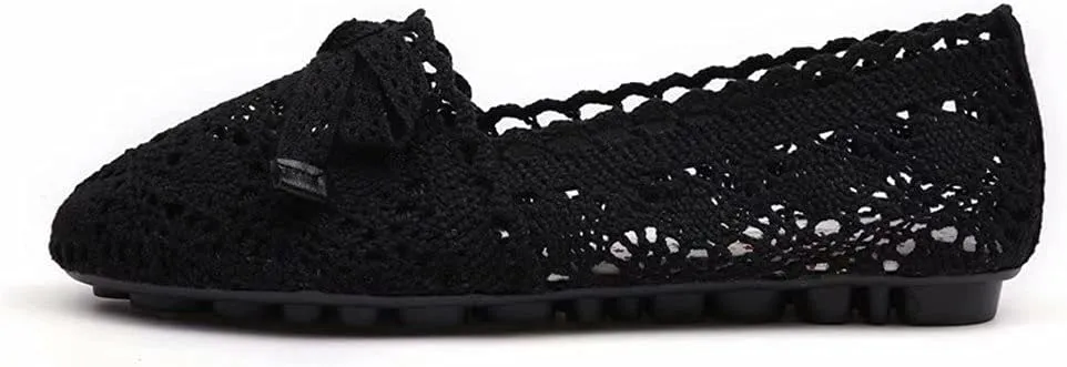 Stunner Women's Cut Out Breathable Lace Ballet Flats