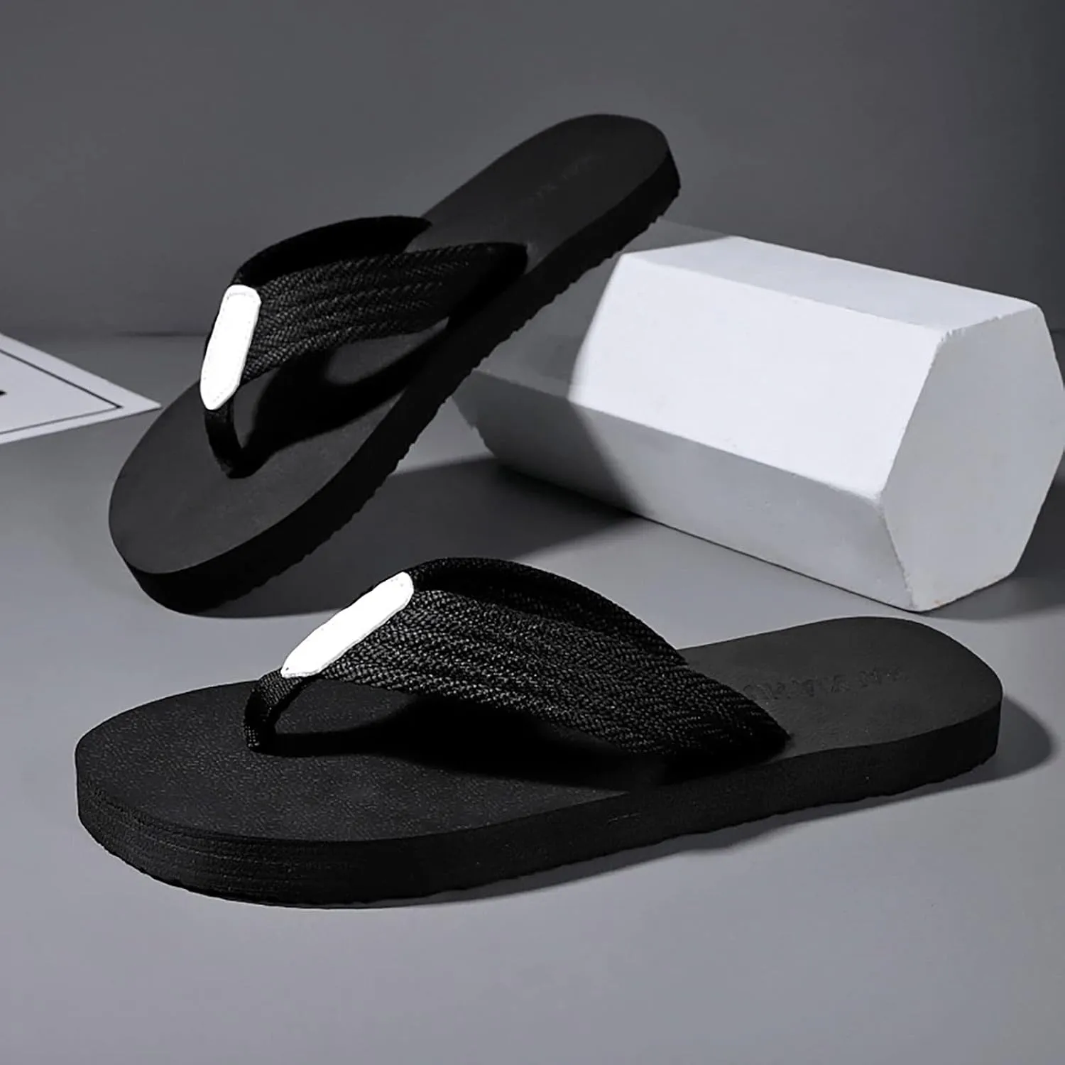 Summer Men's Korean Slippers Slip Knitted Strap Slippers Beach Flip Flop S Mens 10