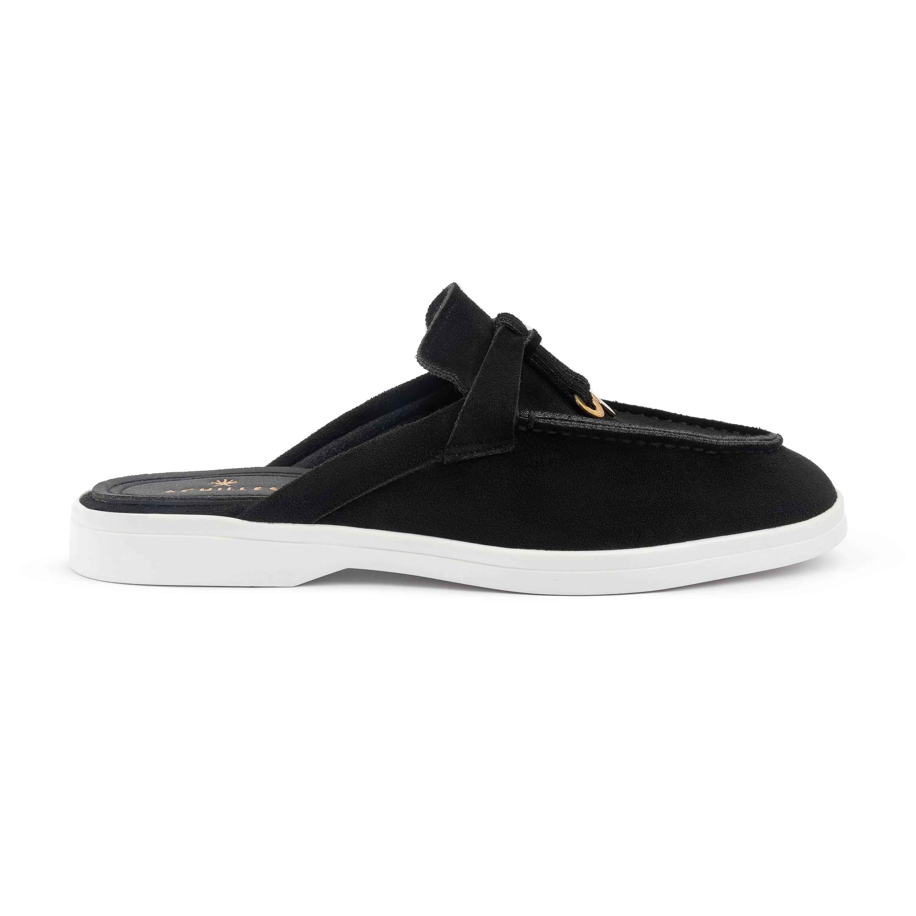 Tassel Suede Summer Mules - Black