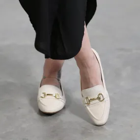 Vizzano 1351-106 Flat Loafer in Off White Napa