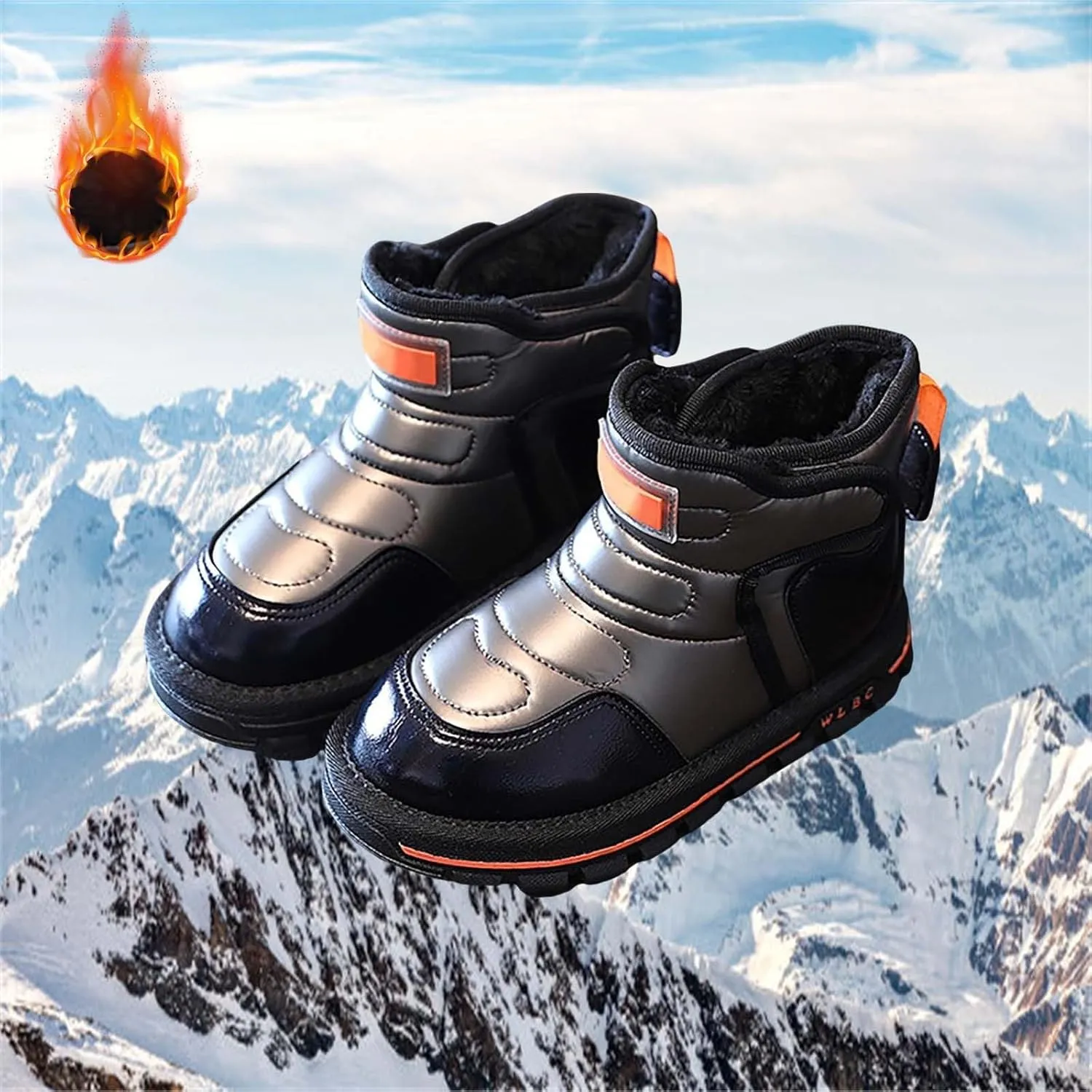 Winter Girls Boys Ankle Boots Kids Fleece Comfortable Soft Warm Lined Anti Slip Casual Sports Shoes for Toddler