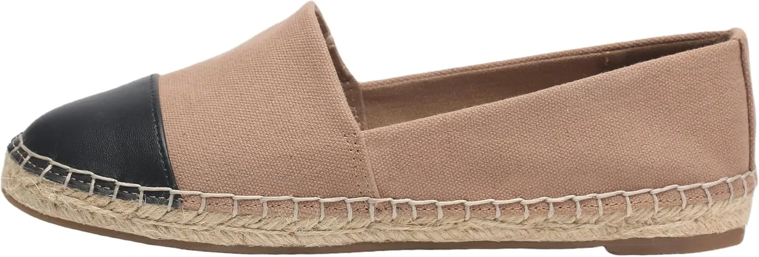 Womens Espadrille Flats Round Toe Slip on Comfortable Loafer Flats Classic Beige Canvas Flats Breathable Casual Shoes