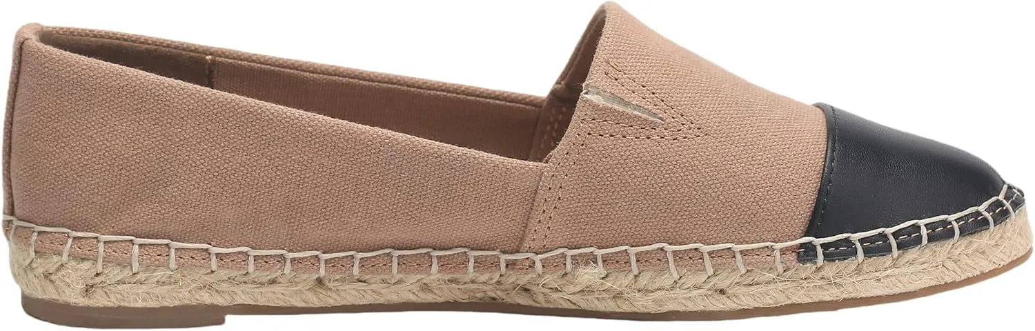 Womens Espadrille Flats Round Toe Slip on Comfortable Loafer Flats Classic Beige Canvas Flats Breathable Casual Shoes