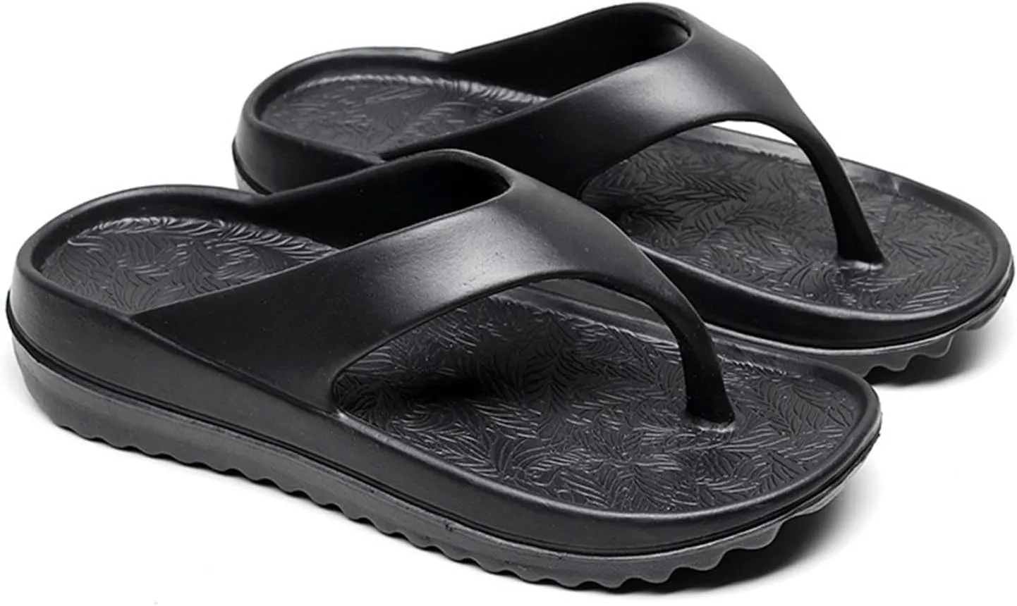 Womens Platform Flip Flops Trendy Dressy Summer Sandals Comfortable Flatform Walking Outdoor Rubber Soles Slippers